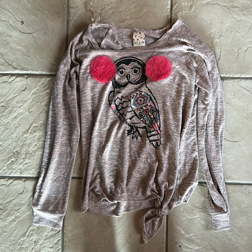 Belle du jour long sleeve owl top